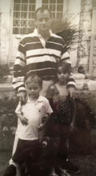 Julie Watson husband Chris Watson with his two children.
